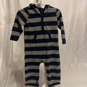 Old Navy Navy/Grey Hooded Romper